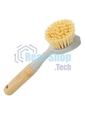 Щетка для посуды круглая d 60х230 мм, бамбуковая рукоятка, Home Palisad