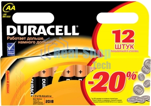 Батарейка DURACELL LR6-12BL BASIC (12 шт. в уп-ке)
