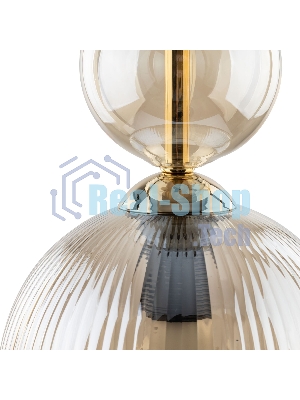 Подвесной светильник с плафонами из фактурного стекла 11041 Sophia Cognac