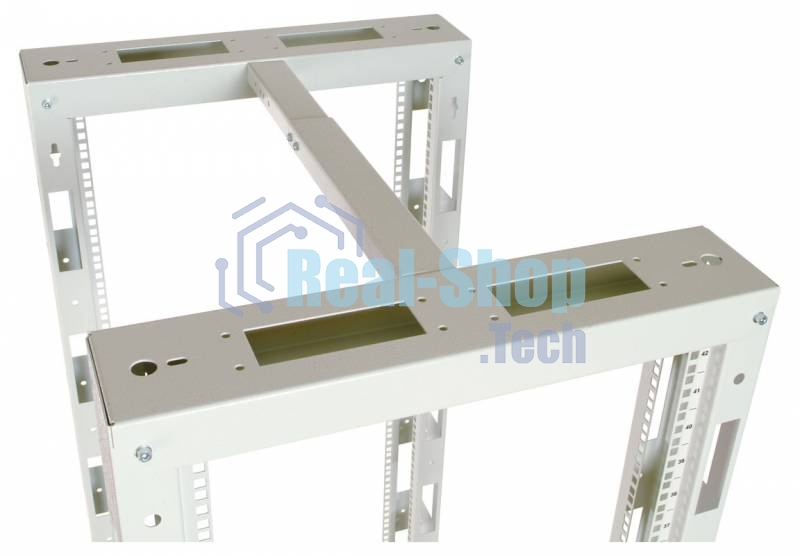 Стойка двухрамная ЦМО СТК-24.2 24U 620 мм X 800 мм направл. закл. гайки 250 кг серый