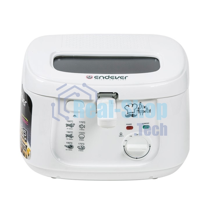 Фритюрница Endever Skyline FR-111 белый, 1800 Вт, 2.5 л, антипригарное покрытие