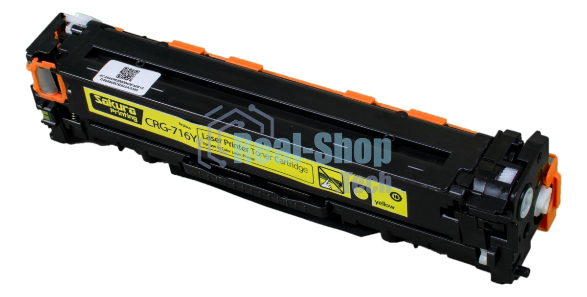 Картридж лазерный Sakura CRG716Y/CB542A для HP Color LJ CM1312MFP/CP1215/CP1515/CP1518/Canon i-SENSYS LBP 5050/MF8030CN/8050CN/HP Color LJ CM1312MFP/CP1215/ CP1515/CP1518, желтый, 1500 к.