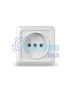 Розетка 1-м ОП Олимп 16А IP20 белый Universal О0022