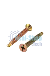 Саморез оконный Kranz сверло, 3.9х35, желтый цинк, короб (500 шт./уп.)