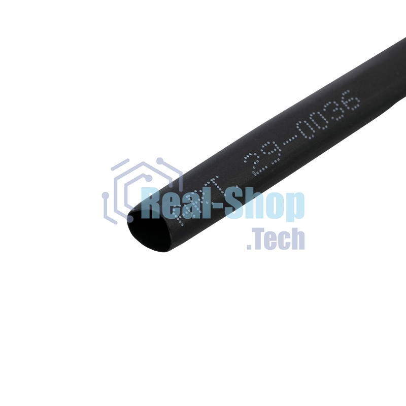 Трубка термоусаживаемая Rexant 6,0/3,0 мм черная, ролик 2,44 м