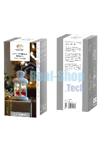 Декоративный фонарь с шариками 12х12х20,6 см, белый корпус, теплый белый цвет свечения Neon-night