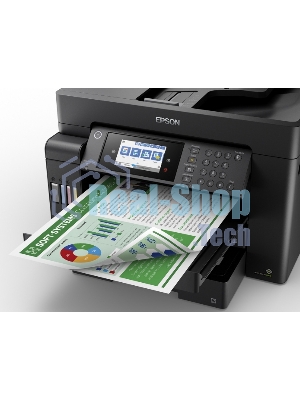 МФУ струйное Epson L15150, (A3, ADF, duplex, 35 стр./мин., Ethernet, Wi-Fi черный)