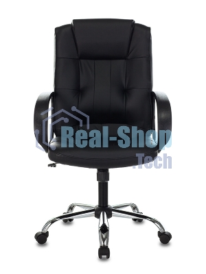 Кресло Бюрократ T-800N/BLACK черный, кожа