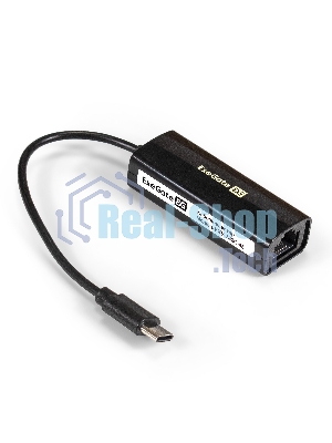 Кабель-адаптер ExeGate EXE-732C-45 (USB2.0 Type-C --> 1xRJ45 UTP 10Mbps/100Mbps, Realtek Chipset RTL8152B)