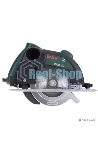 Пилы, Станки Bosch PKS 40 06033C5000 Ручная дисковая пила 850 Вт, глубина пропила под углом 90°: 0-40 мм, глубина пропила под углом 45°: 0-26 мм. Направляющая пластина 120 х 260 мм, масса 2,