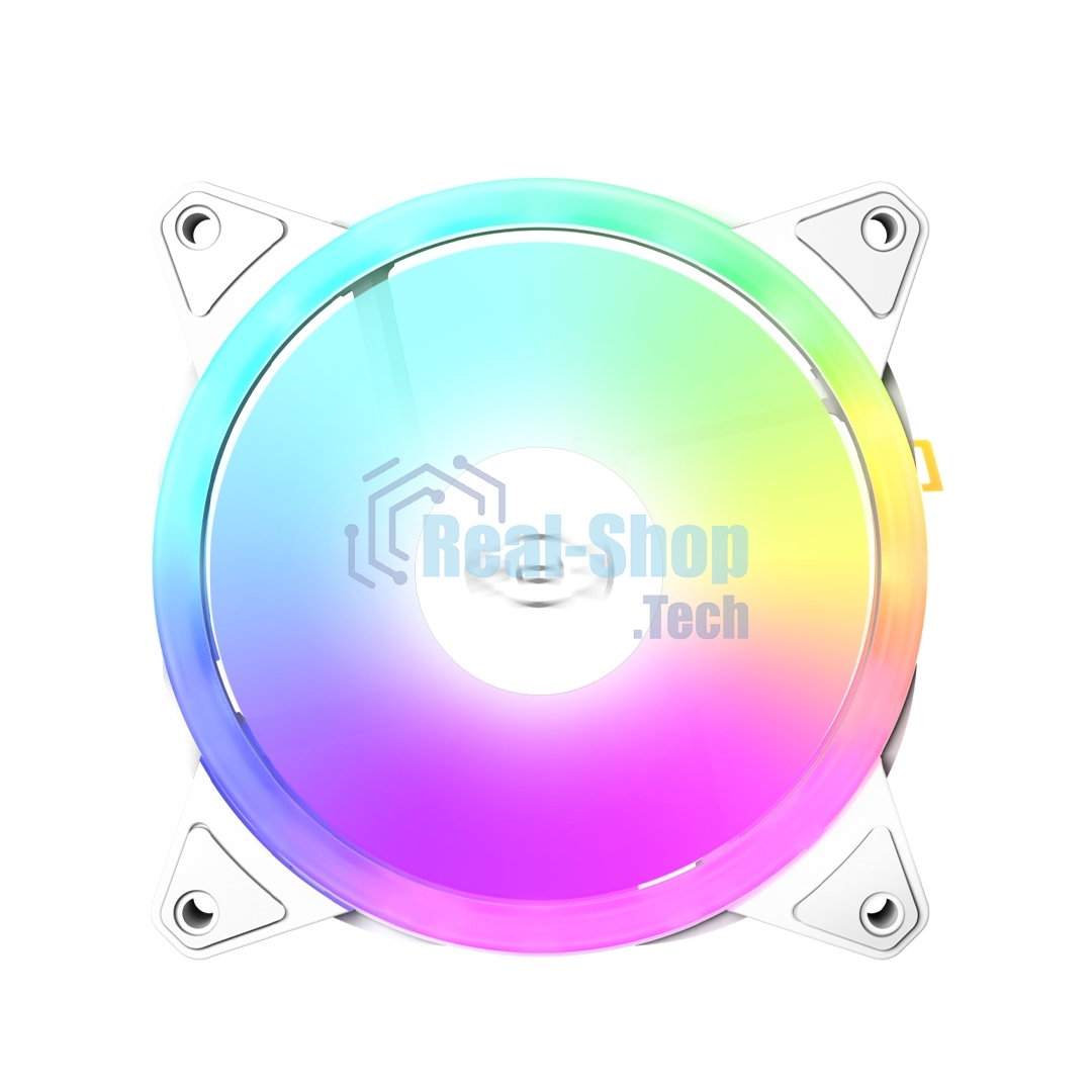 Вентилятор для корпуса PCCooler F3 T120 ARGb белый, 120 мм, 1800 об/мин, 21.6 дБ, 4 pin
