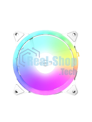 Вентилятор для корпуса PCCooler F3 T120 ARGb белый, 120 мм, 1800 об/мин, 21.6 дБ, 4 pin