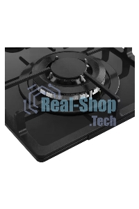 Газовая варочная панель Kuppersberg FG 36 B газ, High-Tech, 30 см, автоматический электроподжиг, газ-контроль, форсунки под сжиженый газ, SABAF конфорки, чугунные решетки, цвет черный, цвет фурнитуры черный