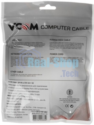 Кабель-переходник DisplayPort M --> DVI M1,8 м VCOM CG606-1.8M