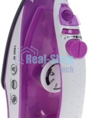 Утюг BBK ISE-1802 фиолетовый/белый, 1800 Вт, 20 г/мин, 60 г/мин, 180 мл