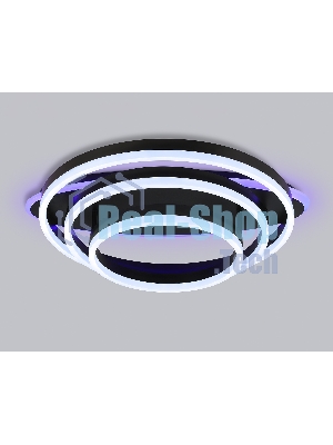 Потолочный светодиодный светильник FA8524 BK черный 146W 3000K-6400K+RGB 560*500*150 (ПДУ РАДИО 2.4G)