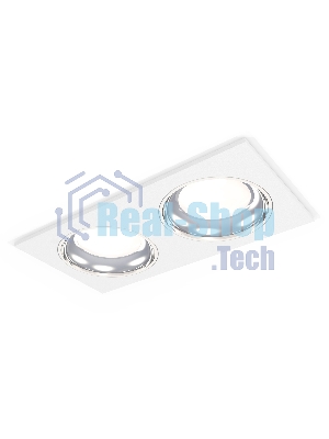Комплект встраиваемого светильника Ambrella light XC7635061 SWH/PSL белый песок/серебро полированное MR16 GU5.3 (C7635, N7022)