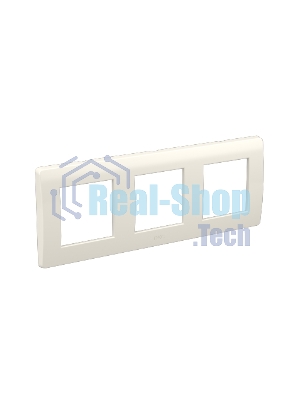 Рамка трехместная DKC Brava 75013W 2+2+2 модуля, белая