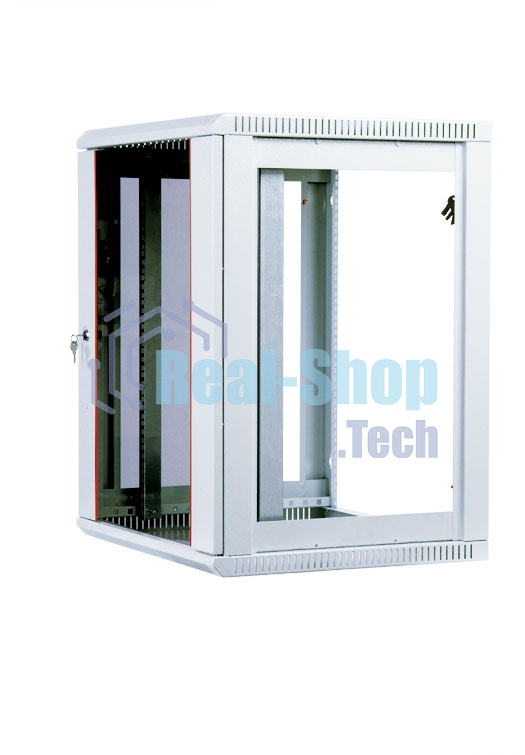 Шкаф телекоммуникационный настенный разборный 12U (600х650), съемные стенки, дверь стекло