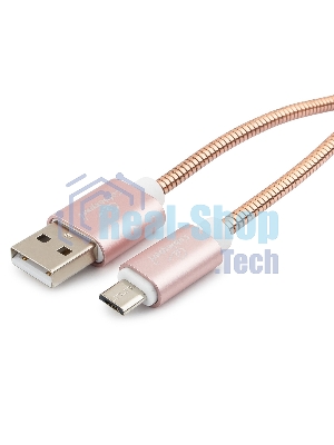 Кабель USB2.0 Cablexpert CC-G-mUSB02Cu-1M, AM/microB, серия Gold, длина 1м, золото, блистер