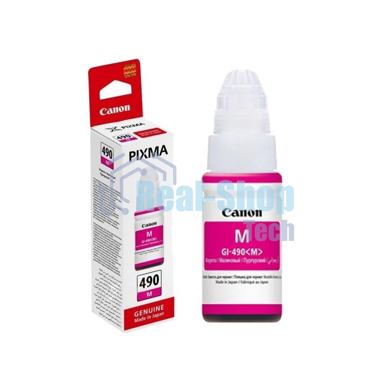 Чернила Canon GI-490M 0665C001 пурпурный для Canon Pixma G1400/2400/3400 (70мл)