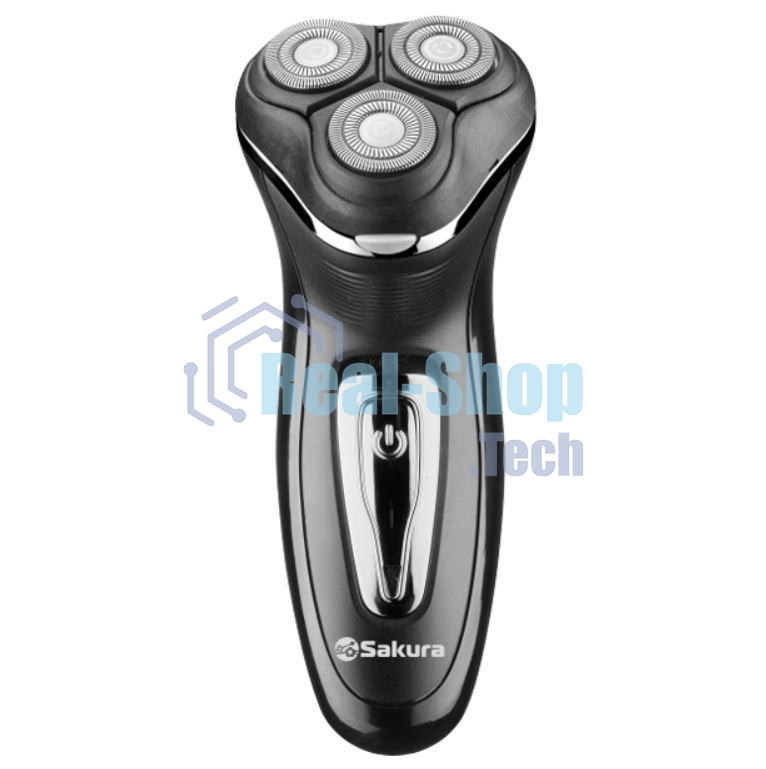 Электробритва Sakura SA-5417BK 3гол триммер сух.бритье аккум