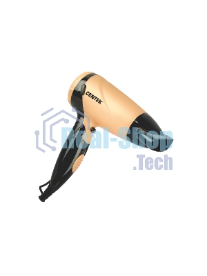 Фен Centek CT-2209 BLG черный/золотой перламутр, 1600 Вт, компактный