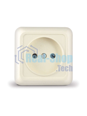 Розетка 1-м ОП Олимп 16А IP20 беж. Universal Б-О0022