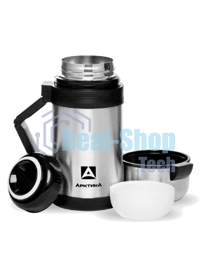 Термос Арктика 0,8 л, универсальная пробка, с ручкой + чашка, холод/тепло 18 ч, 201-800