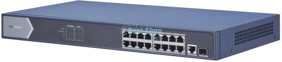 Коммутатор Hikvision DS-3E0518P-E 17G 1SFP 16PoE+ 230W неуправляемый