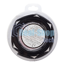 Трубка термоусаживаемая Rexant 6,0/3,0 мм черная, ролик 2,44 м