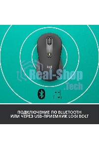 Мышь беспроводная Logitech Signature M650 графитовый, 4000 dpi, радиоканал, Bluetooth, USB, кнопки - 5