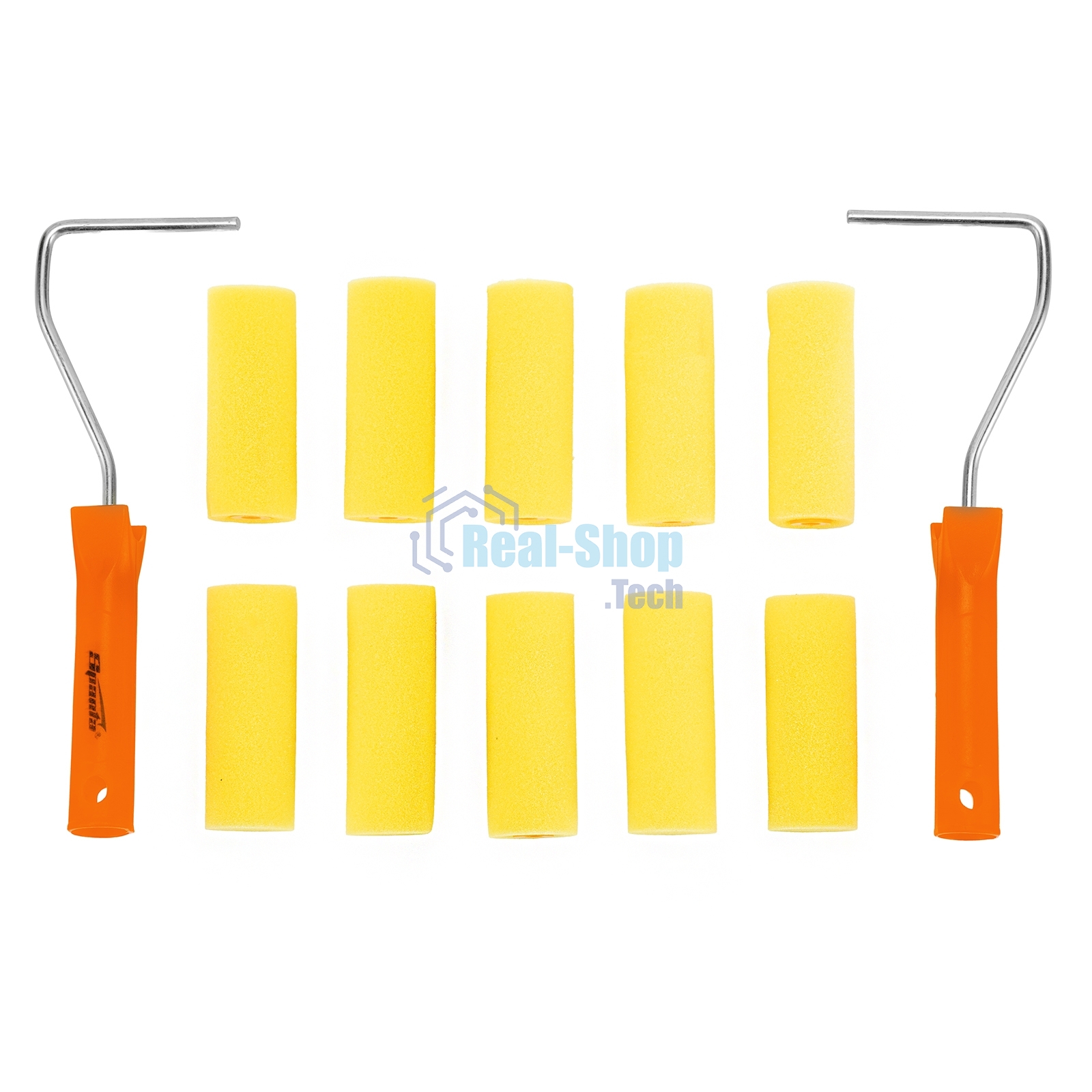 Набор мини-валиков Sparta ПОРОЛОН, 100 мм, D - 35 мм, D ручки - 6 мм, 10 шт., 2 бюгеля