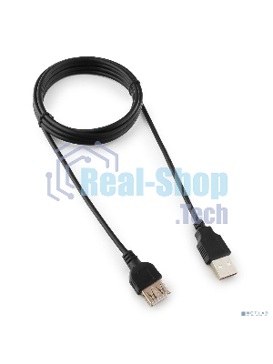 Кабель-удлинитель USB2.0 Cablexpert CC-USB2-AMAF-6B-N, AM/AF, медь, серия Pro, 1.8м, черный, пакет