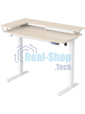 Стол для компьютера Cactus CS-EDL-DWT столешница ДСП светлый дуб каркас белый 120x71x60см