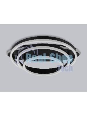 Потолочный светодиодный светильник FA8524 BK черный 146W 3000K-6400K+RGB 560*500*150 (ПДУ РАДИО 2.4G)