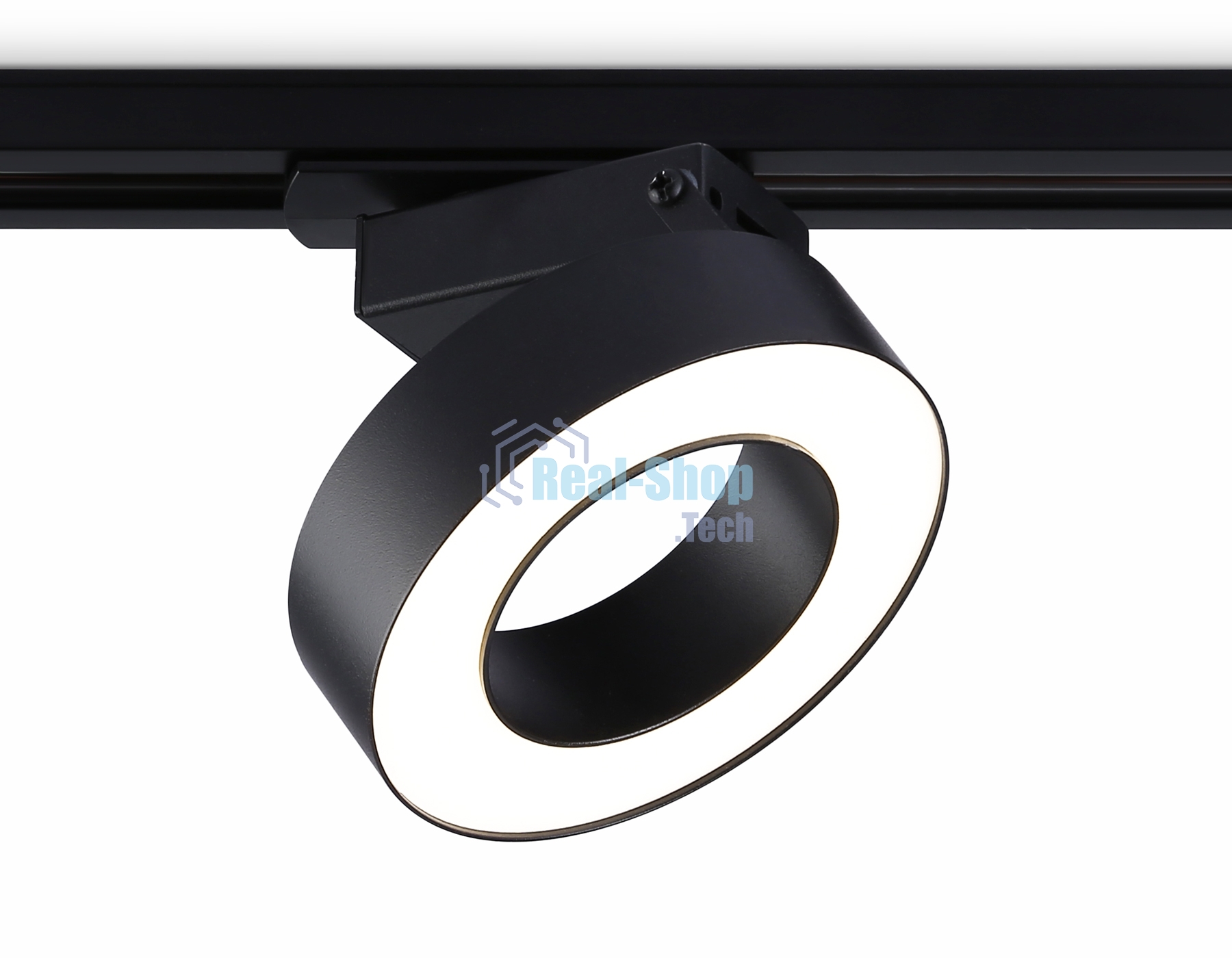 Трековый однофазный светодиодный светильник Ambrella light GL6868 BK черный LED 15W 4200K D115*80