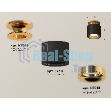 Светильник Ambrella Light XS7511121 SBK/PYG черный песок/золото желтое полированное MR16 GU5.3 (N7929, C7511, N7014)
