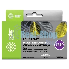 Картридж струйный Cactus CS-LC1240Y желтый (12 мл) для Brother MFC-J6510/6910DW