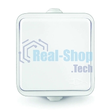 Розетка 1-м ОП Клио 16А с защ. крышкой с заземл. IP44 белый UNIVersal К2229