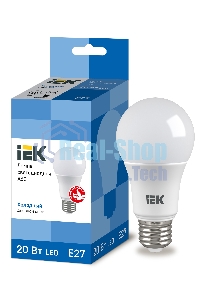 Лампа светодиодная ИЭК LLE-A60-20-230-65-E27 ECO A60 20 Вт грушевидная 230В 6500К E27