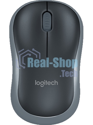 Мышь беспроводная Logitech M185 серый/черный, 1000 dpi, радиоканал, USB, кнопки - 3