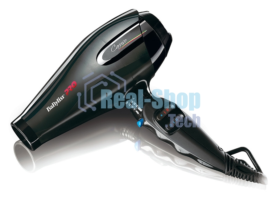 Фен BaByliss Pro Caruso, 2400 Вт, 2 насадки черный