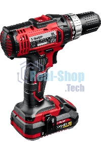 Дрель-шуруповерт аккумуляторная Зубр ДШЛ-185-22, Аккумуляторная, 18В, 2 АКБ, Кейс