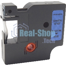 Картридж ленточный Cactus CS-D1-45016 2мм, черный шрифт, синий фон, 7м для DYMO LM 160, 210D, 280, PnP, 420P, 500 TS; Rhino Pro 6000, 5200, 4200