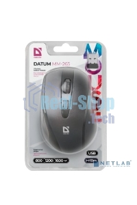 Мышь беспроводная Defender Datum MM-265 черный, 1600 dpi, радиоканал, USB, кнопки - 4