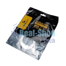 Кабель USB2.0 Cablexpert CC-USB2S-CMCM-1M-W Type-C/Type-C, 3А, 65Вт, PD/QC3.0, силиконовый, 24AWG, медь, 1м, белый, пакет