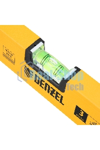 Уровень алюминиевый Denzel, магнит., фрезерованный, 3 глазка (1 зеркал.), 0,5 мм/м, 1000 мм