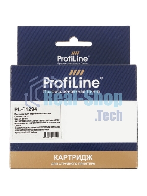 Картридж струйный ProfiLine PL-T1294 для принтеров Epson Stylus SX230/SX235/SX420/SX425/SX430/SX435/SX438/SX440/SX445/SX525/SX535/SX620/Stylus Office B42/BX305/BX320/BX525/BX535/BX625/BX630/BX635/BX925/BX935/WorkForce 7015/7515/7525 с чернилами Yellow