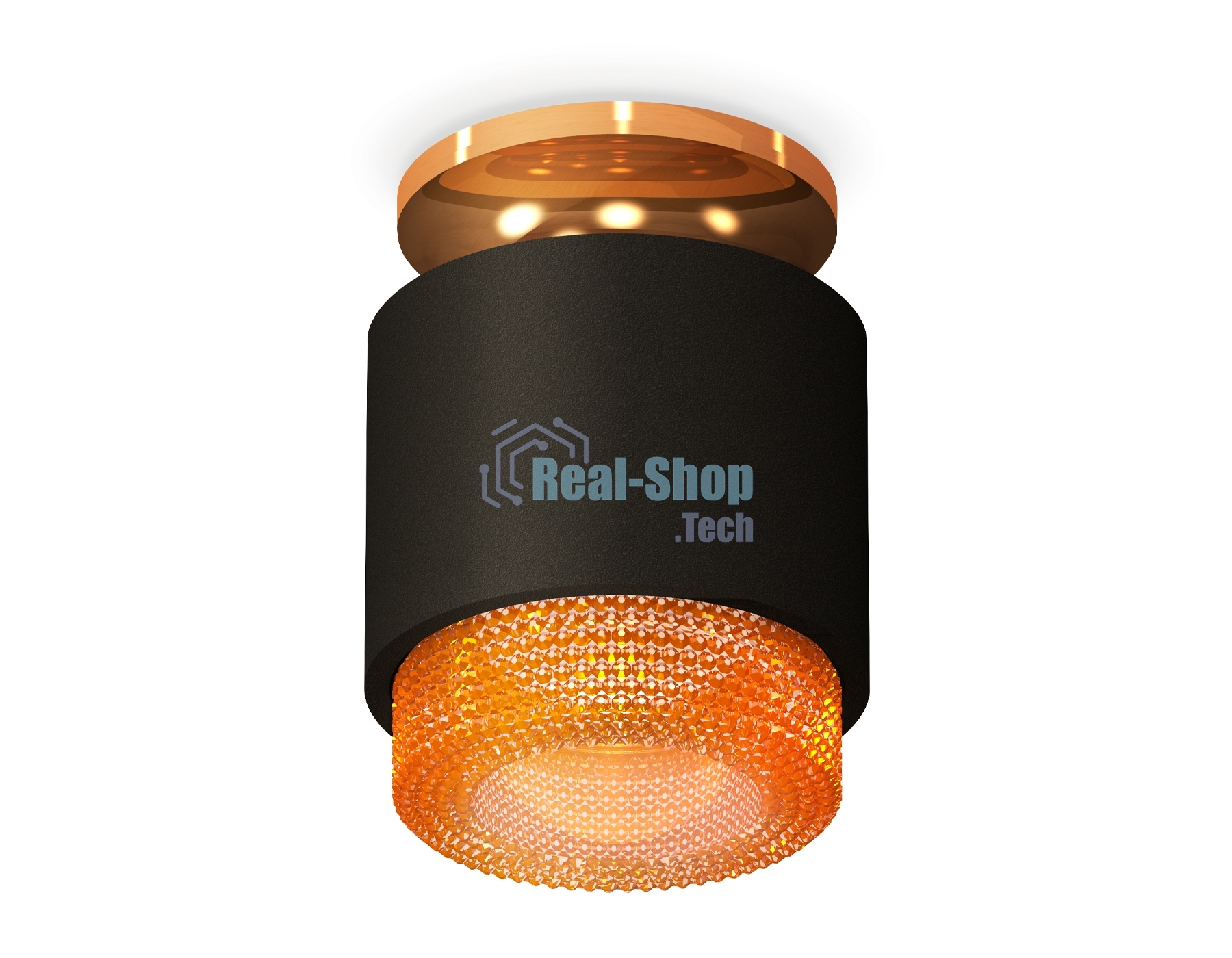 Светильник Ambrella Light XS7511122 SBK/PYG/CF черный песок/золото желтое полированное/кофе MR16 GU5.3 (N7929, C7511, N7195)